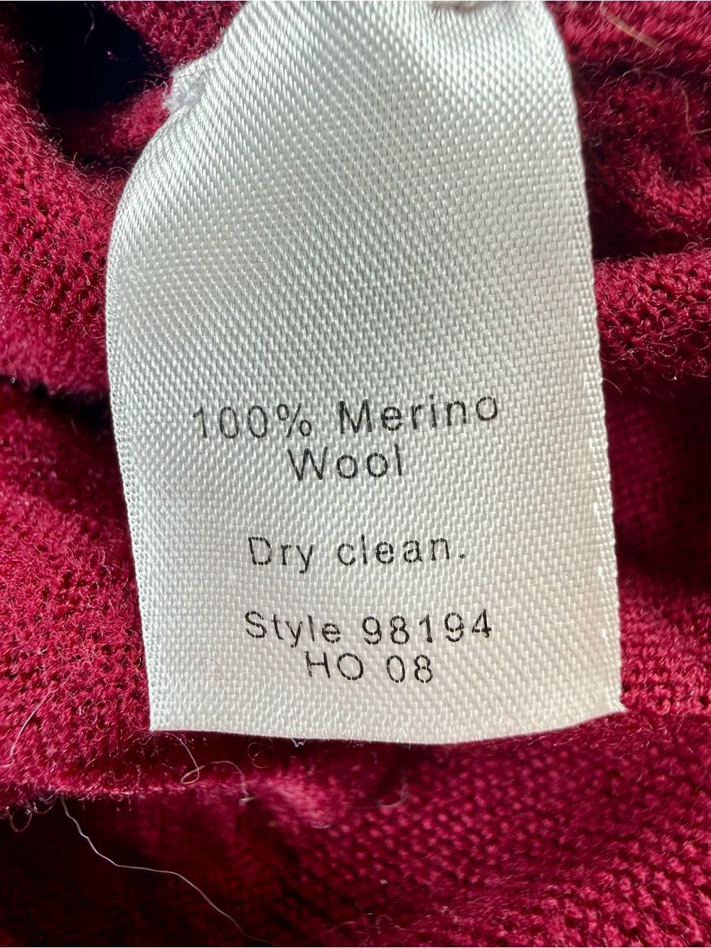 J. Crew 100% Wool Men's Crewneck Sweater in Burgundy Size XL